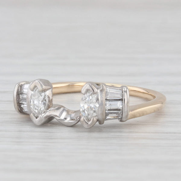 0.50ctw Diamond Ring Guard Enhancer Wedding Bridal 14k Gold Size 8.5