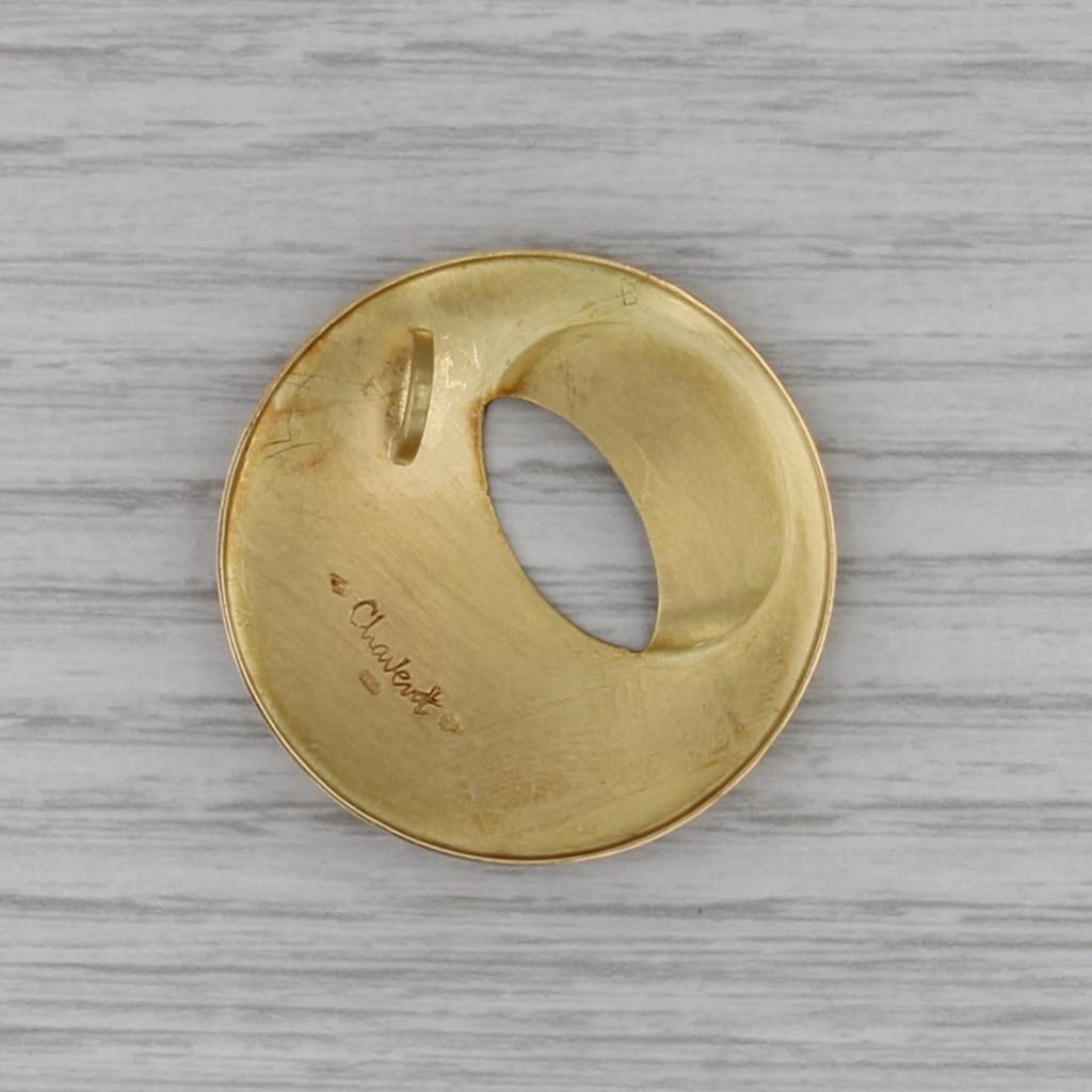 New Chavent Circle Disc Pendant 18k Yellow Gold