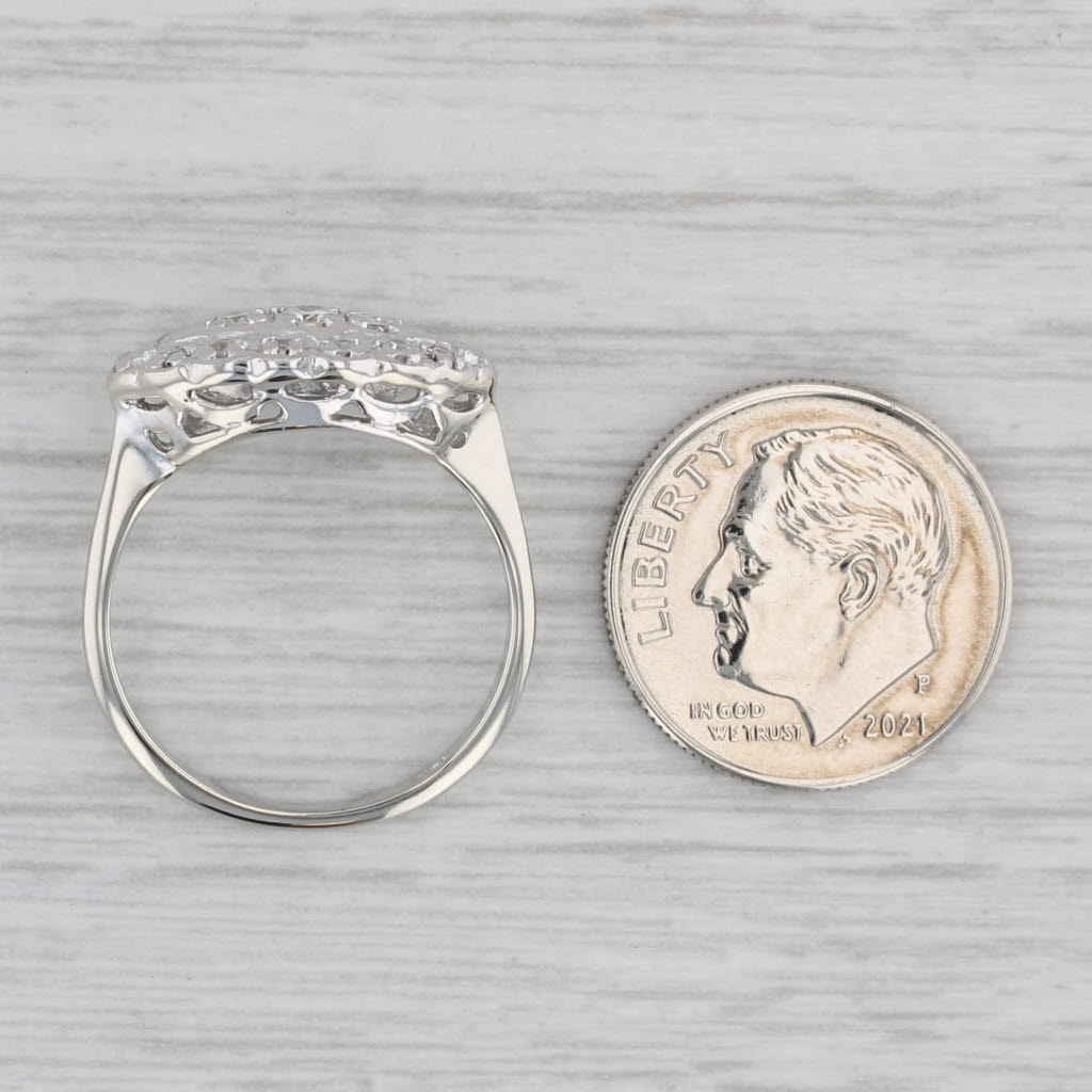 Gray Vintage 0.20ctw Diamond Princess Ring 14k White Gold Size 6.75