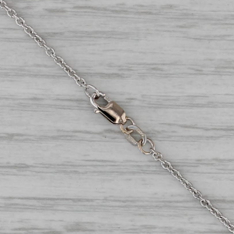 20" 1.2mm Cable Chain Necklace 14k White Gold