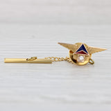 Light Gray Delta Airlines Wings Tie Tac Pin 10k Gold Diamond Resin Company Service