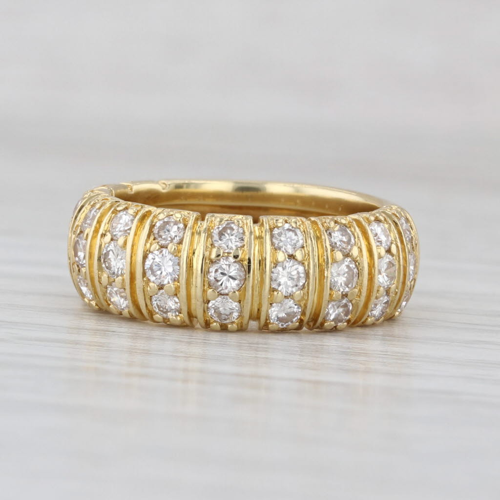 1ctw Diamond Ring 18k Yellow Gold Size 5.75 Anniversary Wedding Band