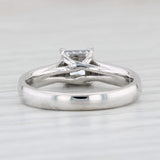 Light Gray 0.77ctw Princess Diamond Engagement Ring 14k White Gold Size 6.75
