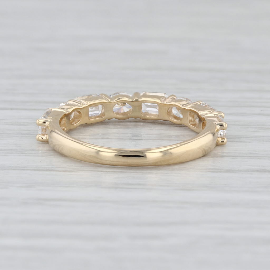 New 1.51ctw Lab Grown Diamond Wedding Band 14k Yellow Gold Sz 6.5 Stackable Ring