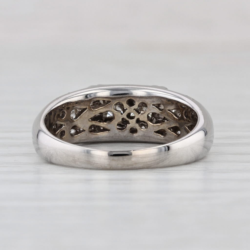 0.75ctw Diamond Ring 14k White Gold Size 8 Wedding Anniversary Band