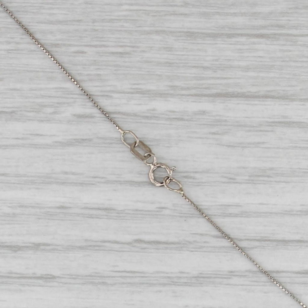 0.25ctw Diamond Eternity Circle Pendant Necklace 14k White Gold 19.5" Box Chain