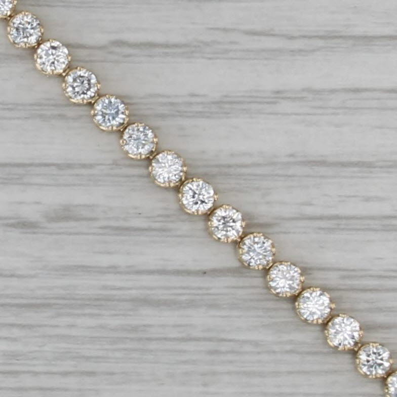 6.50ctw Lab Grown Diamond Tennis Bracelet 14k Yellow Gold 8.25" 4mm