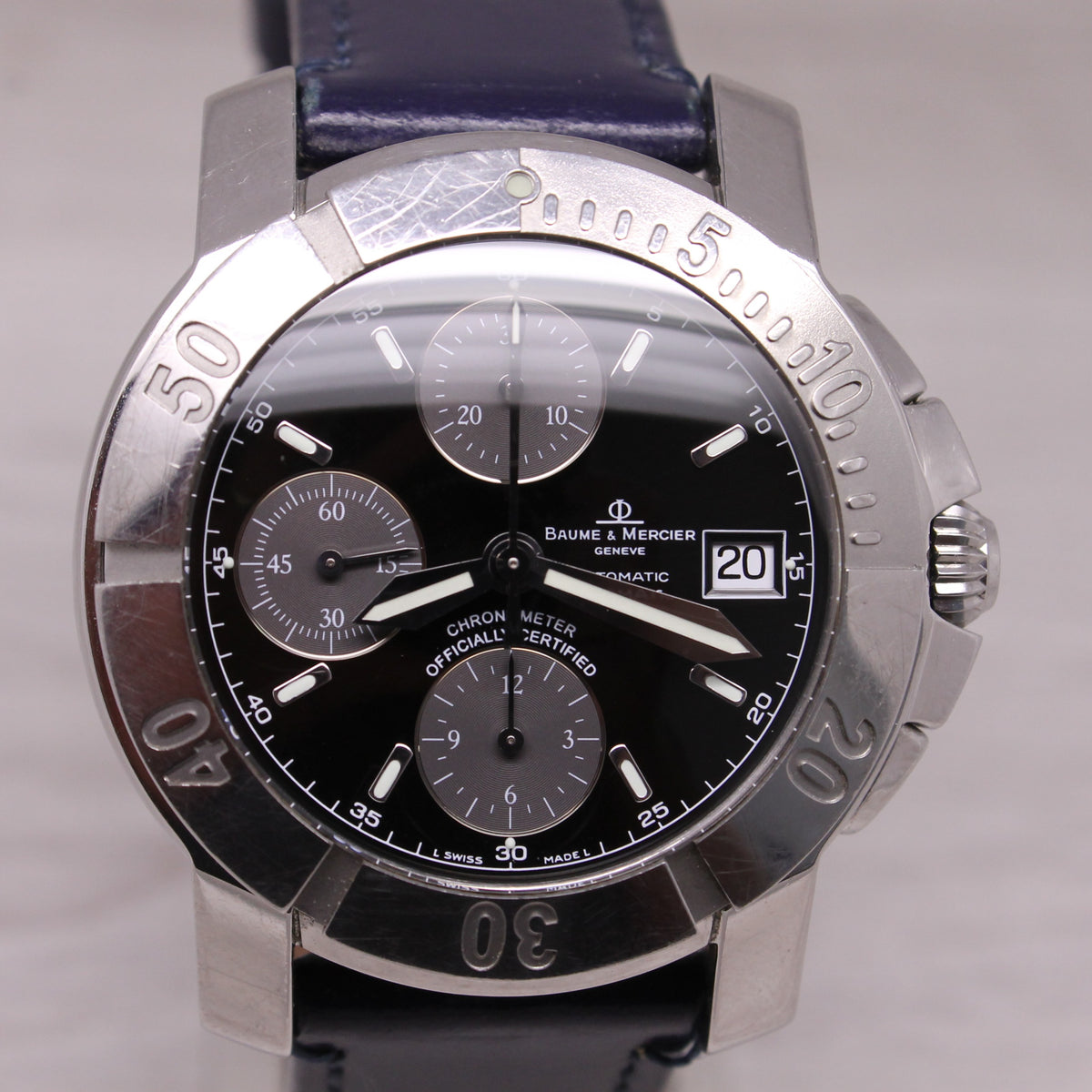 Baume & Mercier Capeland 65352 Mens 41mm Steel Automatic Chronograph Swiss Date