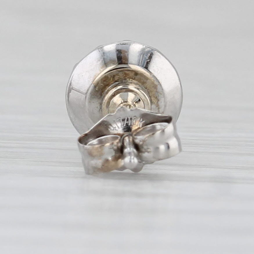 Light Gray 0.40ctw Diamond Cluster Stud Earrings 10k White Gold