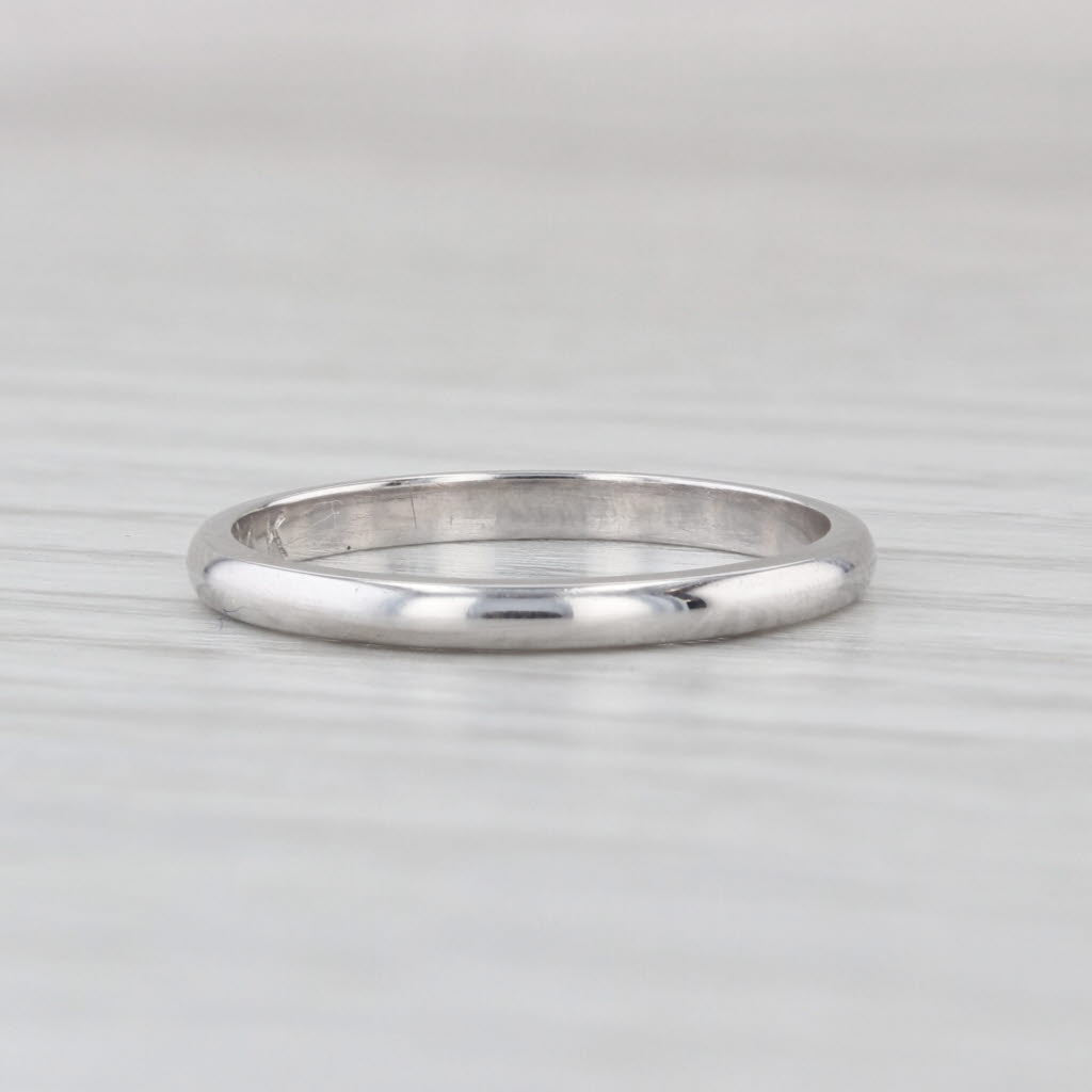 Traub Orange Blossom Art Deco Wedding Band 14k White Gold Size 5 Stackable Ring
