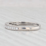 Light Gray 0.25ctw Diamond Wedding Band 10k White Gold Stackable Anniversary Ring Size 7.25