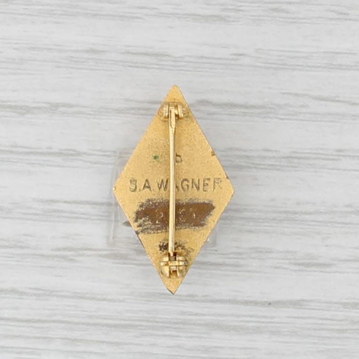 Vintage Delta Kappa Epsilon Badge Gold Filled DKE Deke Pin Greek Fraternity