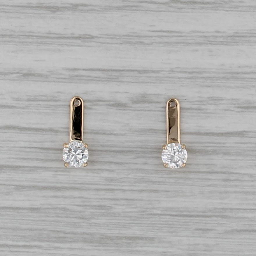 0.81ctw Diamond Earring Enhancer Drops for Stud Earrings 14k Yellow Gold