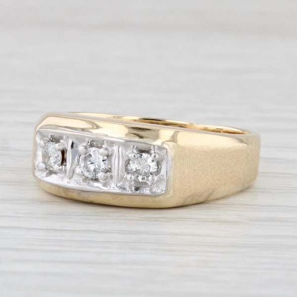 0.15ctw Diamond Ring 14k Yellow Gold Size 8.5 Vintage Wedding Band