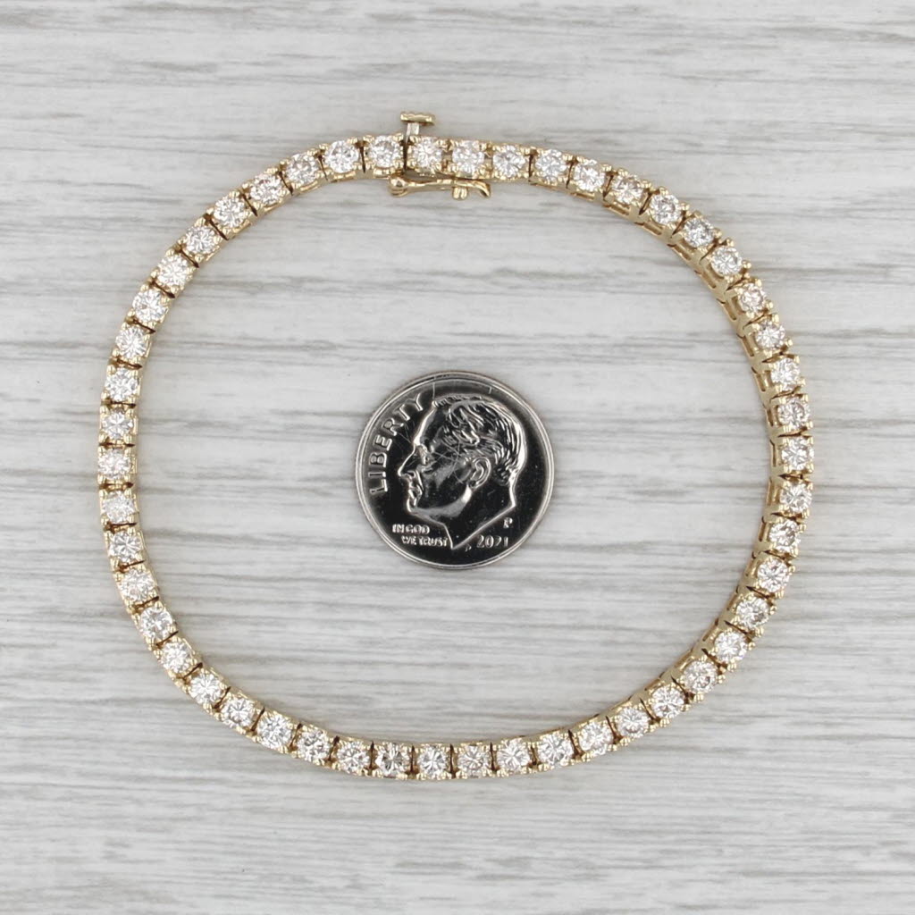 3ctw Diamond Tennis Bracelet 14k Yellow Gold 7.25" 3.3mm