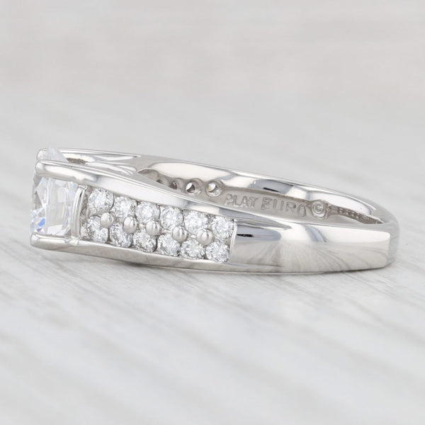 Light Gray New Verragio Semi Mount 0.64ctw Diamond Engagement Ring Platinum Size 6.75