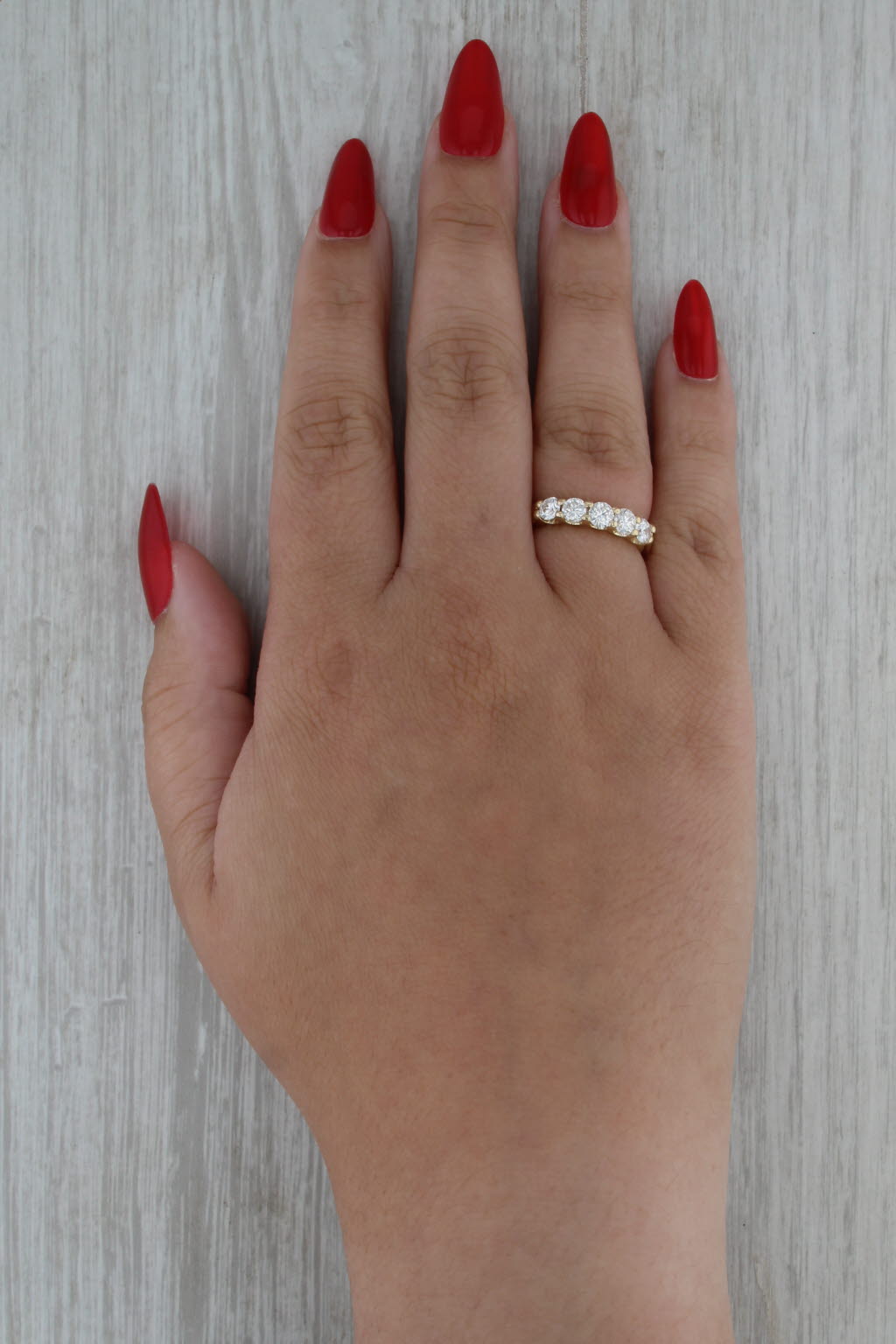 1ctw Diamond Wedding Band 14k Yellow Gold Size 6.5 Stackable Anniversary Ring