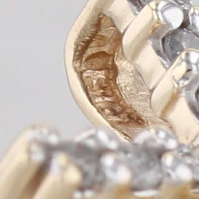 0.18ctw Diamond Cross Pendant 10k Yellow Gold Small Drop
