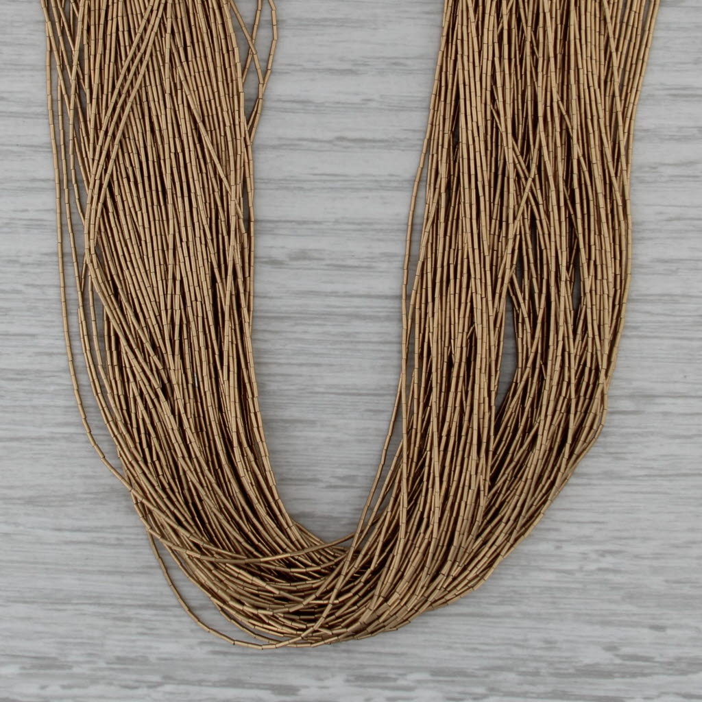 100 Strand Liquid Necklace Heishi Bead Native American 12k Gold Filled 19.75"