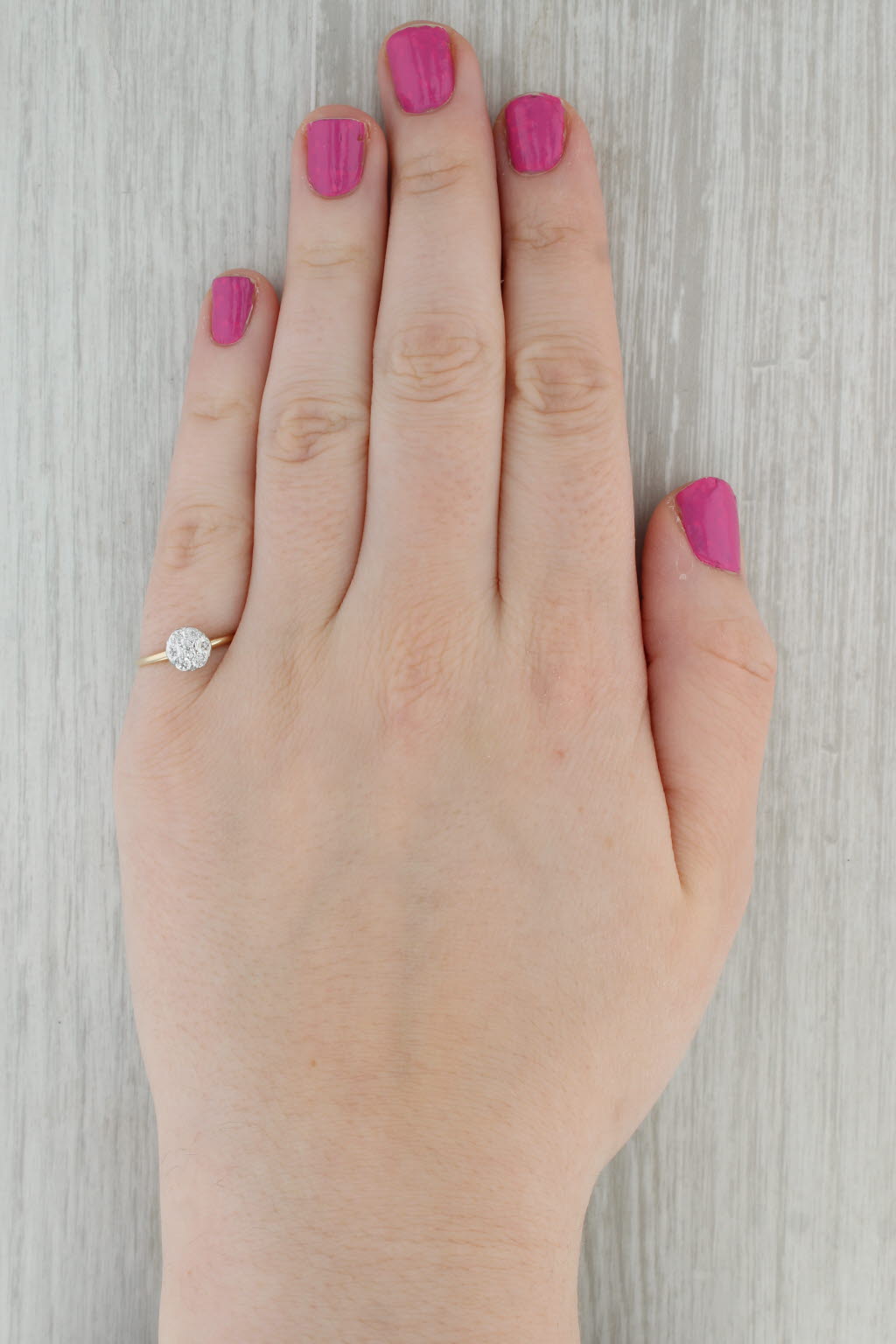 Dark Gray Diamond Engagement Style Ring 10k Gold Size 6.75