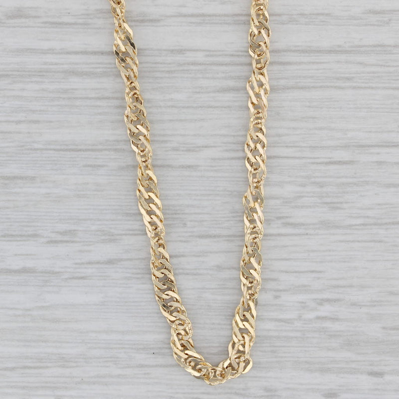 Singapore Chain Necklace 10k Yellow Gold 18" 3.6mm