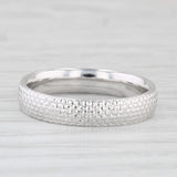 Textured Band Ring 14k White Gold Size 7 Stackable Wedding