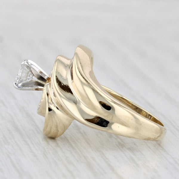 1.07ctw Round Diamond Swirl Engagement Ring 14k Yellow Gold Size 5.75