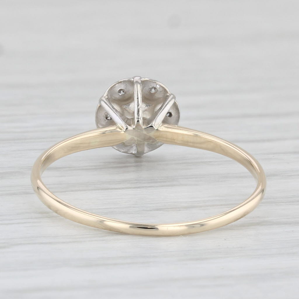 Light Gray Diamond Engagement Style Ring 10k Gold Size 6.75