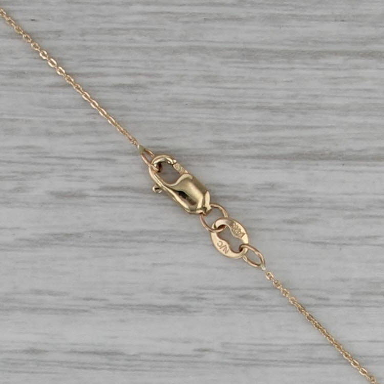 Cable Chain Necklace 14k Yellow Gold 18.25" 0.6