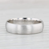 Light Gray Brushed Gold Wedding Band 14k White Gold Men's Size 12-12.25 Ring