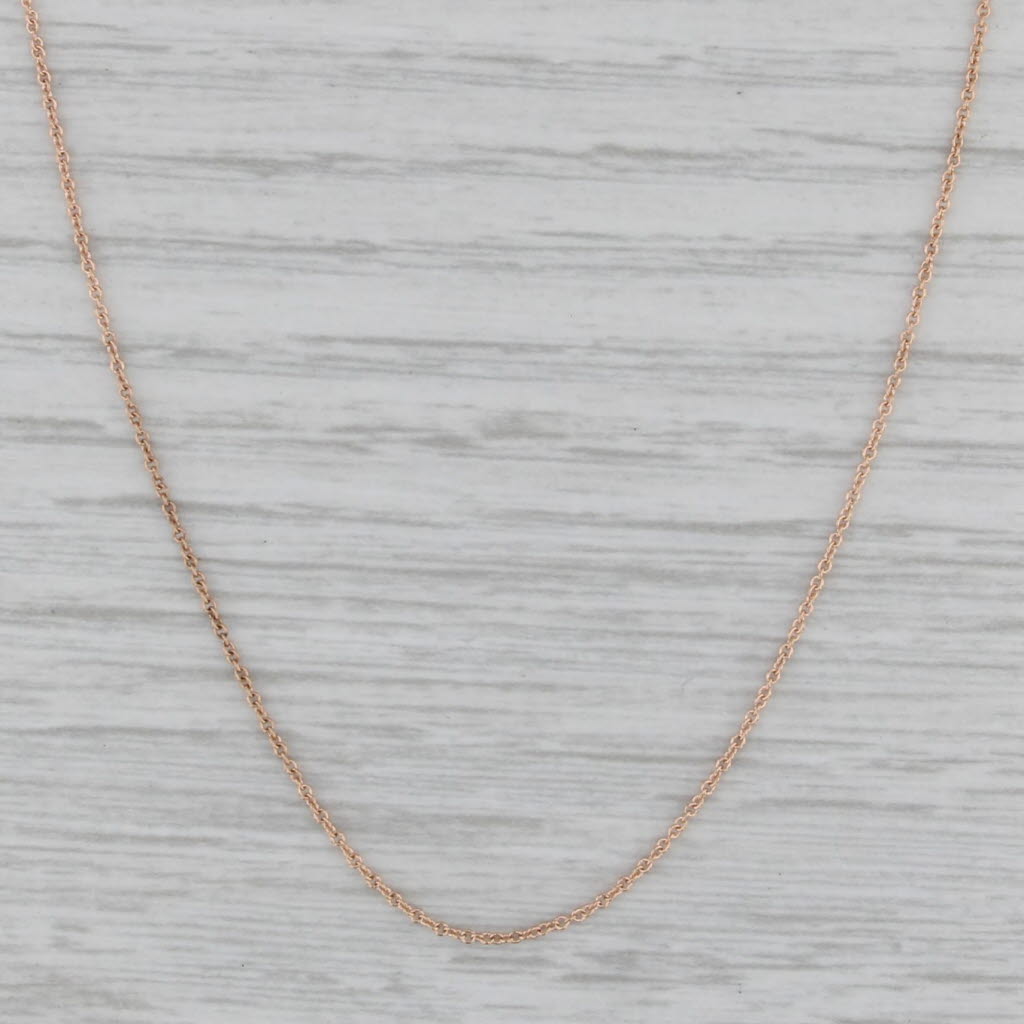 Effy Rose Gold Cable Chain Necklace 14k 18" 0.8mm