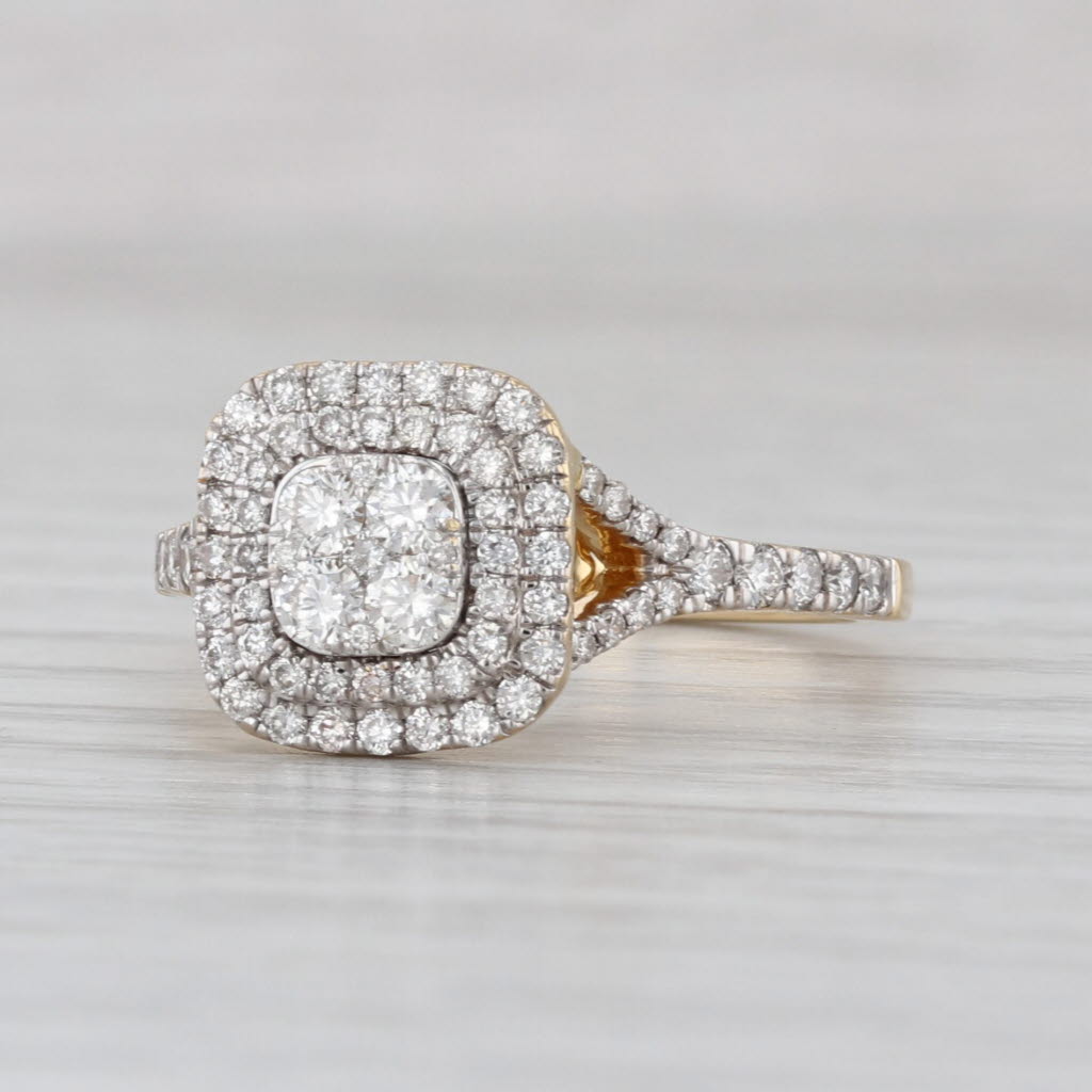 0.74ctw Round Diamond Engagement Ring 18k Yellow Gold Size 7