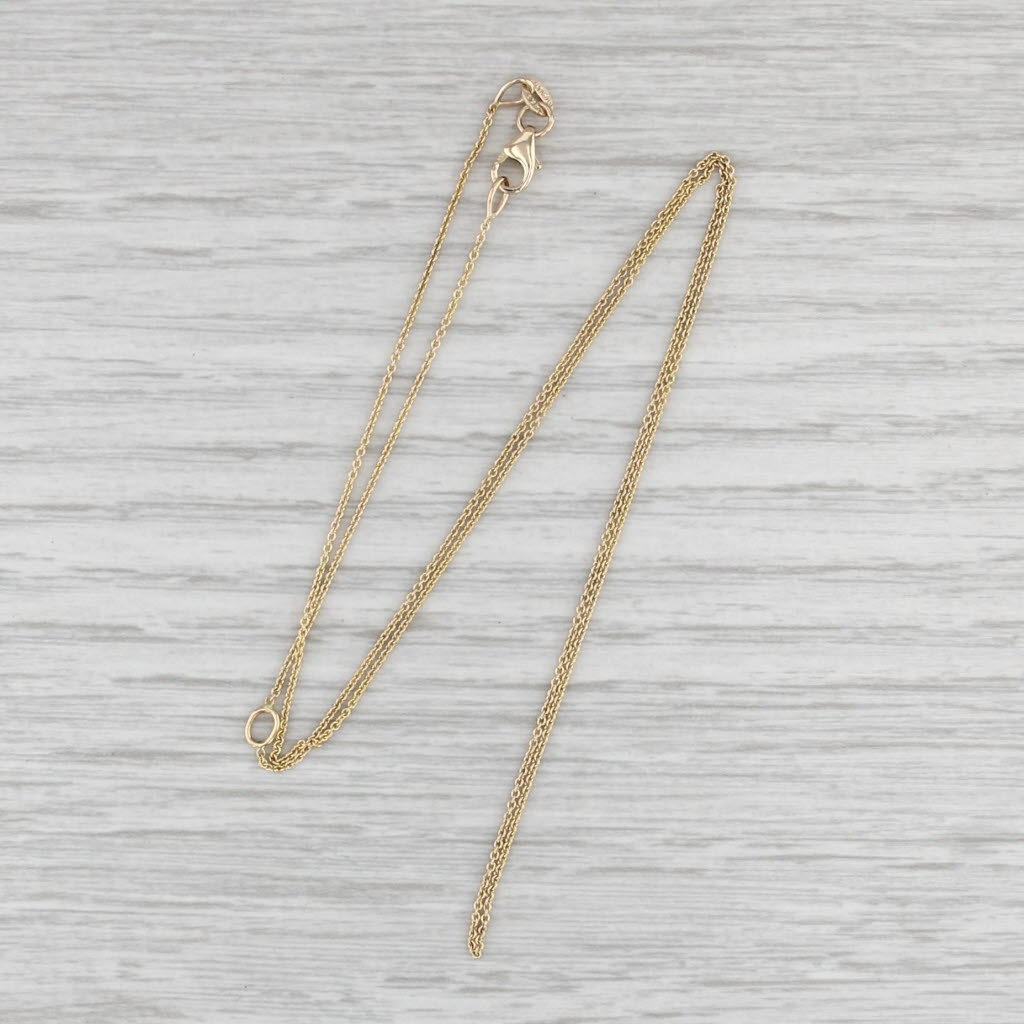 16"-18" Cable Chain Necklace 14k Yellow Gold 0.6mm