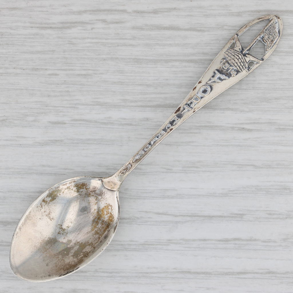 Gray Fort McHenry Maryland Souvenir Spoon Sterling Silver Vintage Tammen