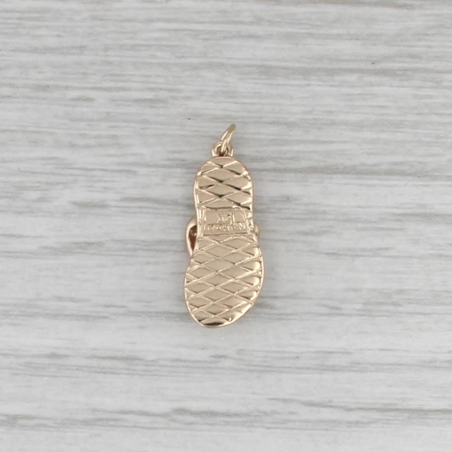 Na Hoku Flip Flop Pendant 14k Yellow Gold Hawaiian Charm