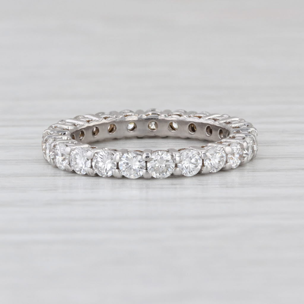 1.80ctw Diamond Eternity Band 18 White Gold Wedding Annivesary Stackable Ring