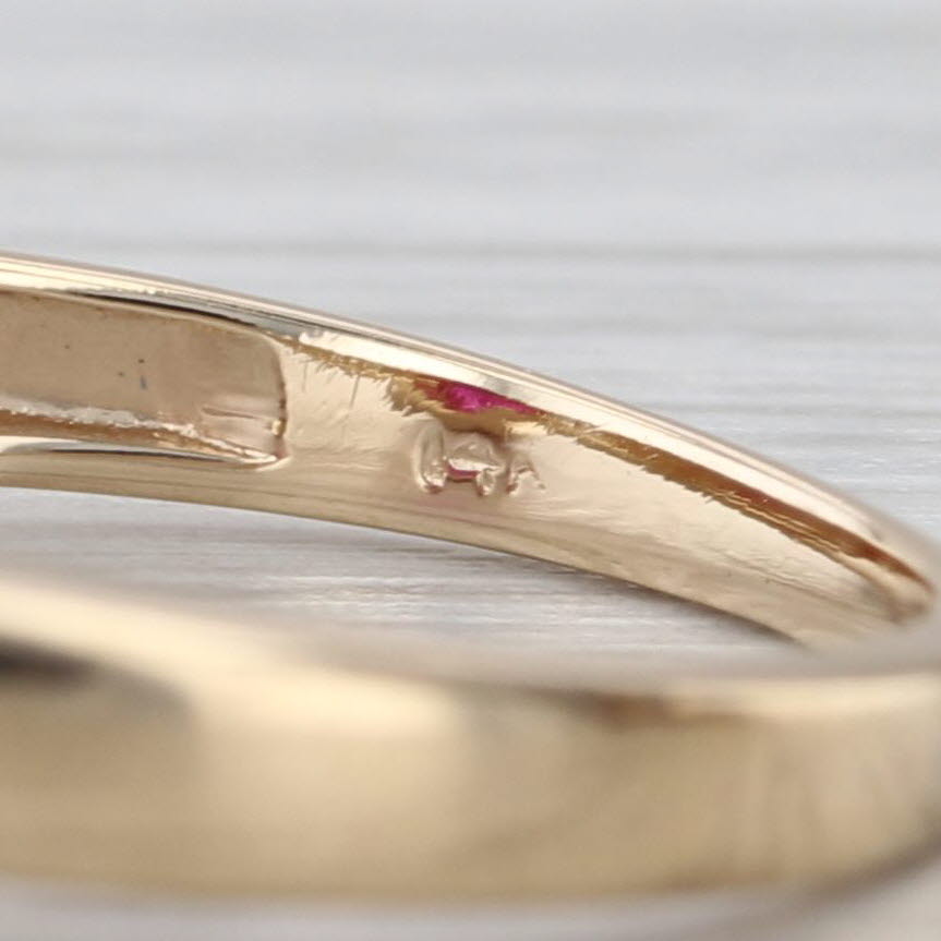 1.62ctw Oval Ruby Diamond Ring 14k Yellow Gold Size 6
