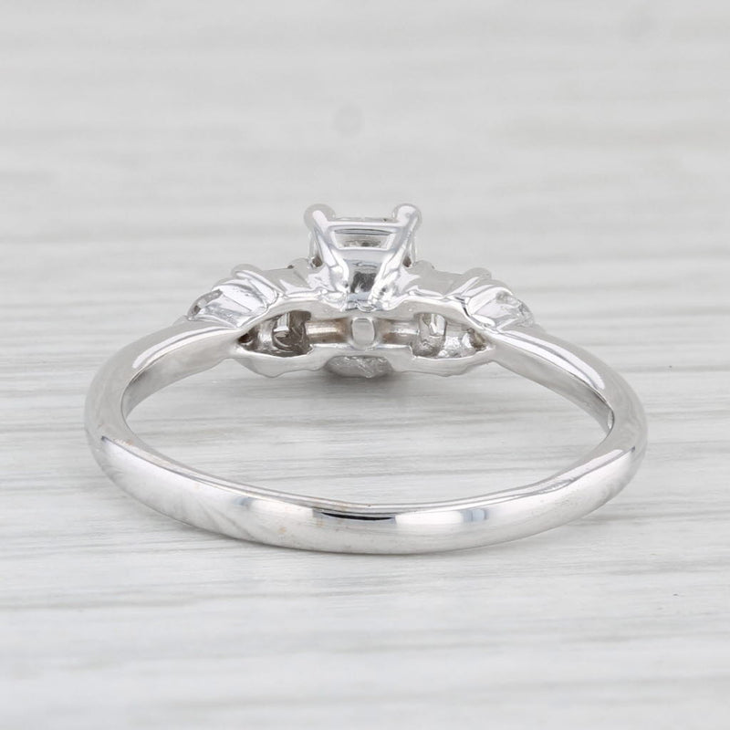 0.81ctw Diamond Engagement Ring 18k White Gold Size 7