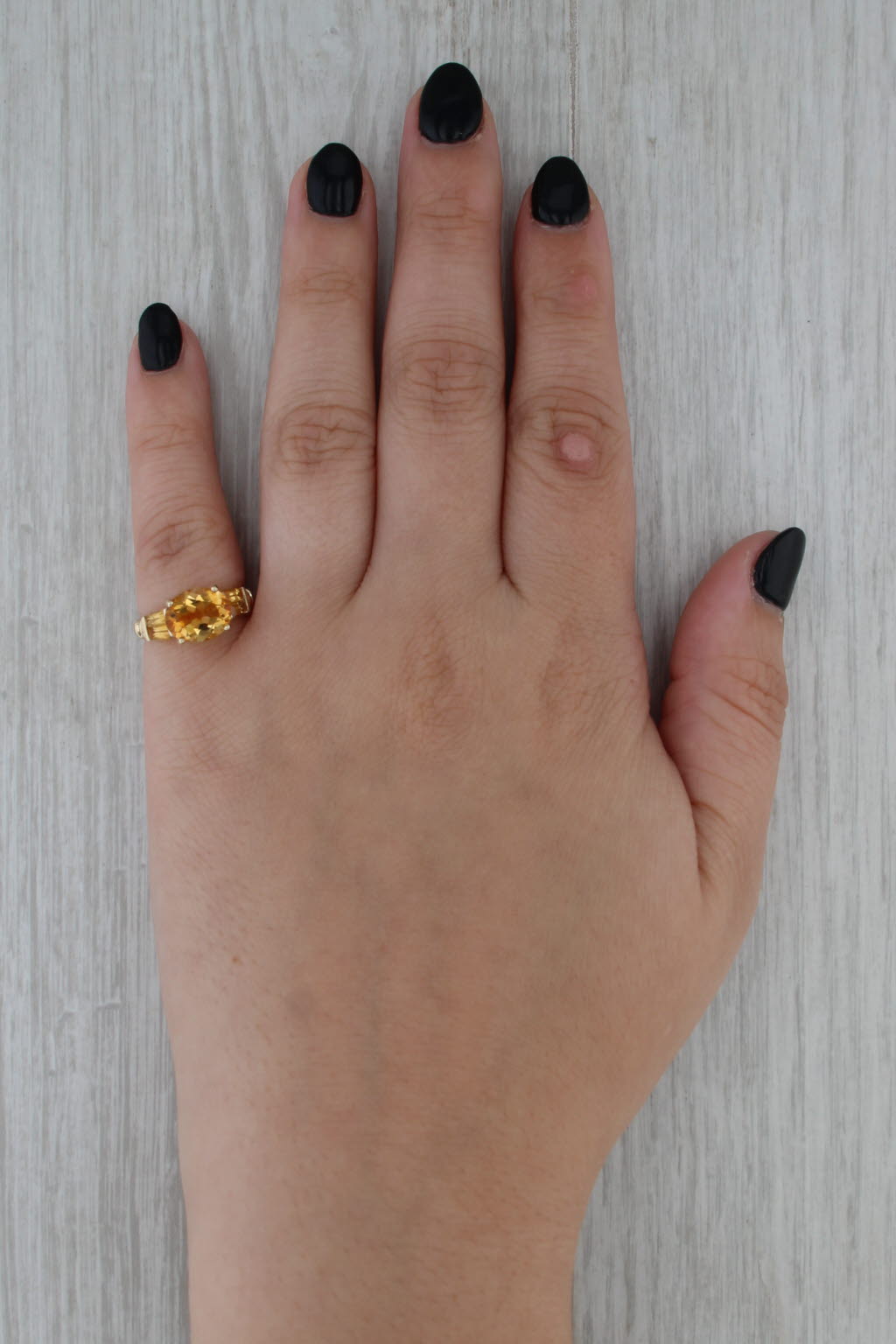 2.74ctw Oval Citrine Ring 10k Yellow Gold Size 5