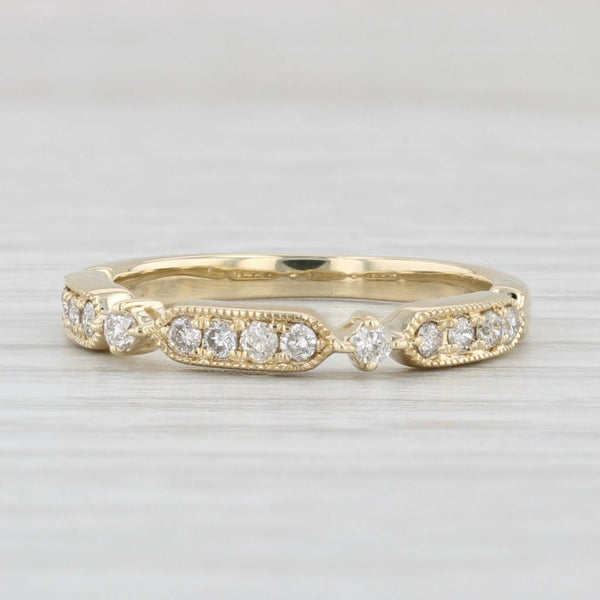 0.18ctw Diamond Wedding Band 10k Yellow Gold Size 5 Stackable Ring