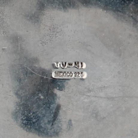 Black Onsidian Glass Pendant Sterling Silver Large Statement Ornate Taxco Mexico