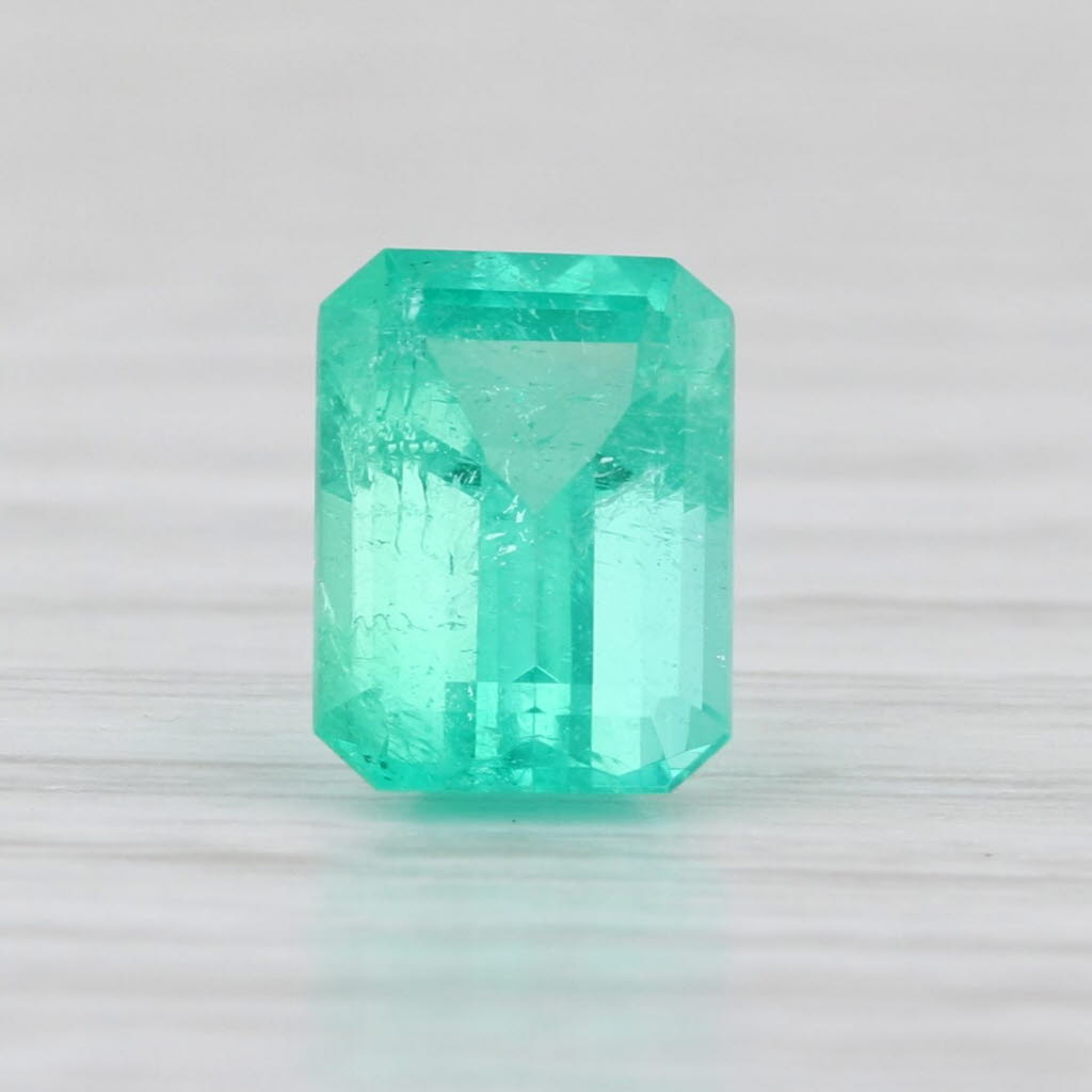 2.55ct Loose Emerald Solitaire Octagonal Cut GIA Cert For Setting