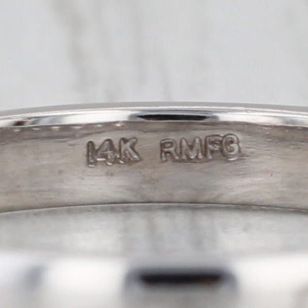 0.25ctw Diamond Wedding Band 14k White Gold Size 8 Stackable Anniversary Ring