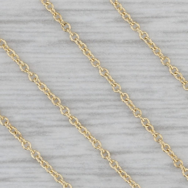 New 0.27ct Heart Diamond Pendant Necklace 14k Yellow Gold 16-18" Adjustable
