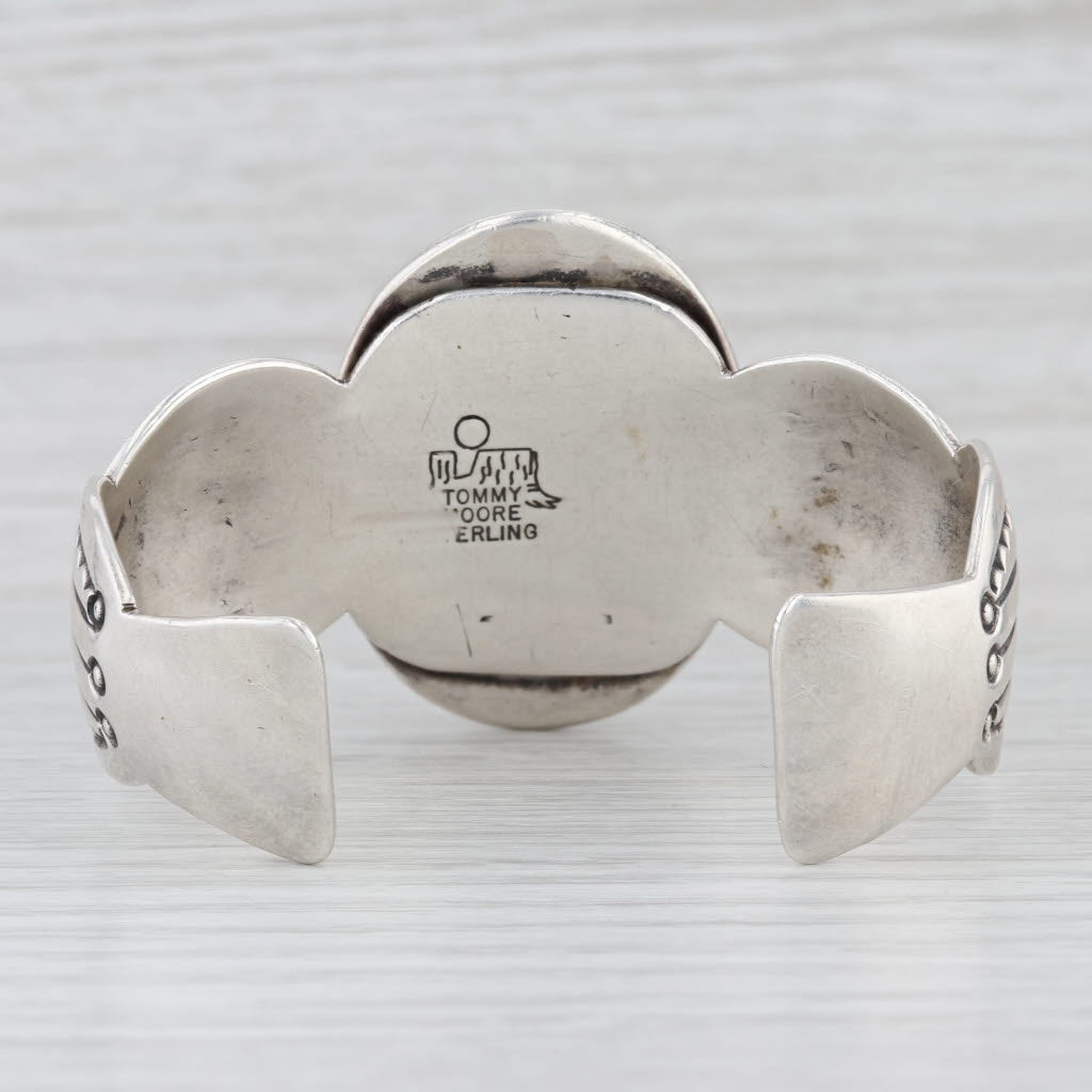 Tommy Moore Amethyst Cuff Bracelet Sterling Silver 6.25" Navajo Native American