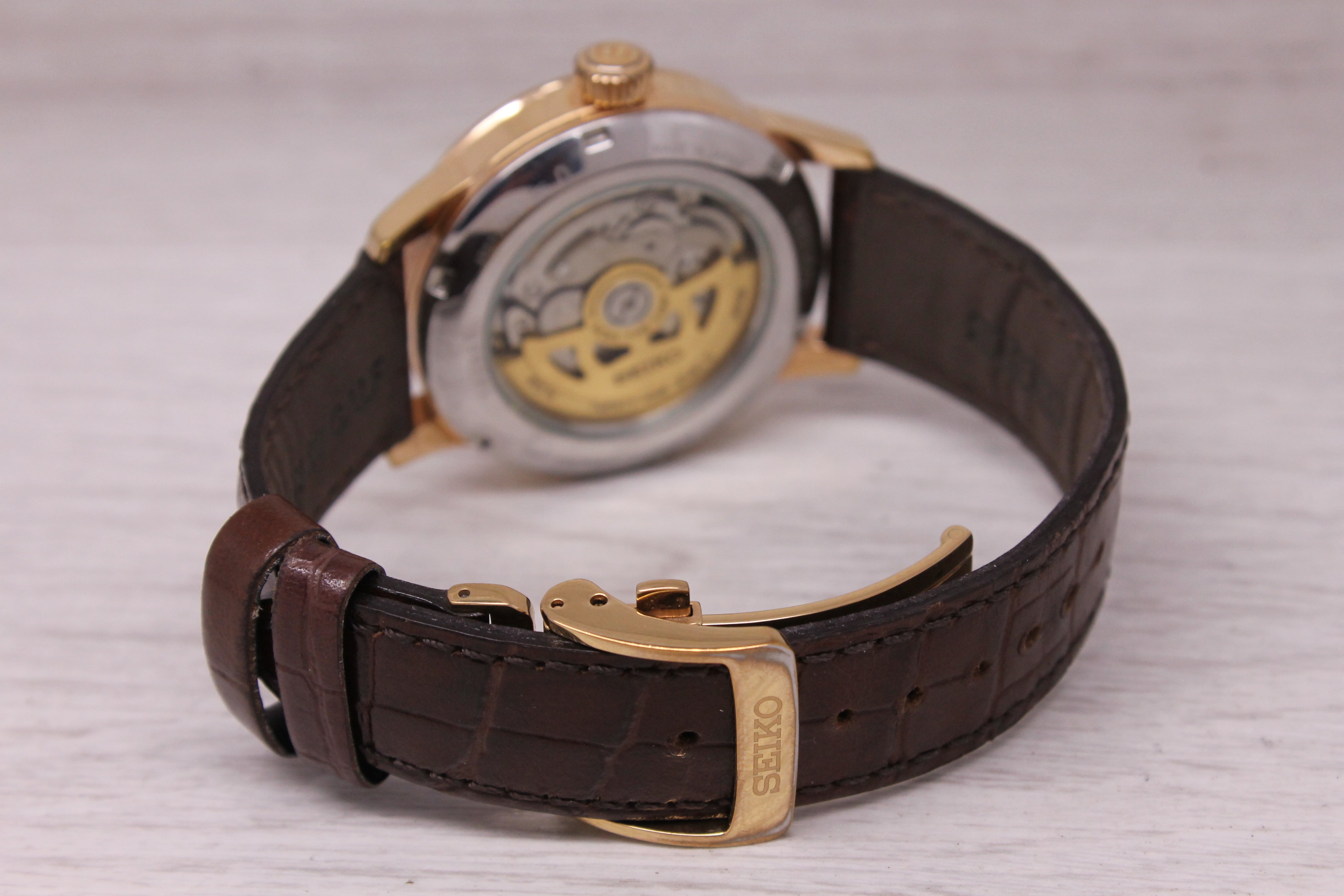 Seiko Presage Mens 40mm Steel Automatic Watch Cocktail Sidecar SSA346 Box