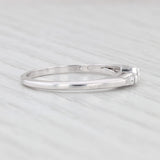 0.10ctw Diamond Ring Guard 14k White Gold Wedding Band Size 6.75 Ring