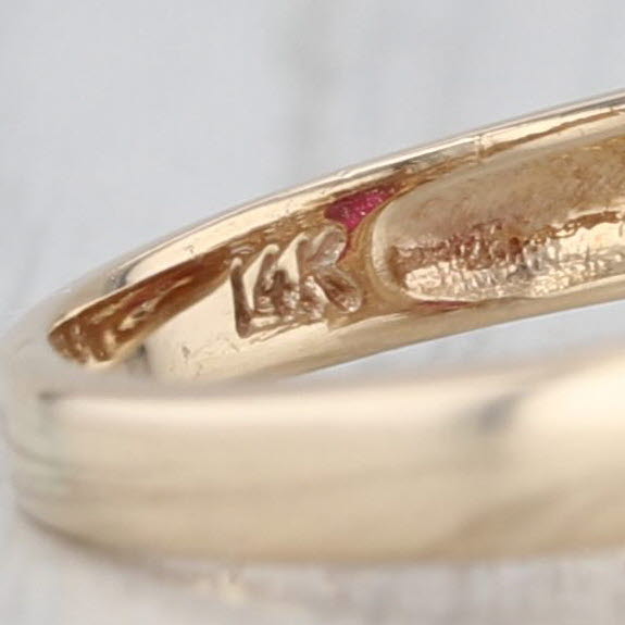 1.42ctw Oval Ruby Diamond Ring 14k Yellow Gold Size 8