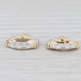 Diamond Circle Earring Enhancers Jackets for Stud Earrings 14k Gold