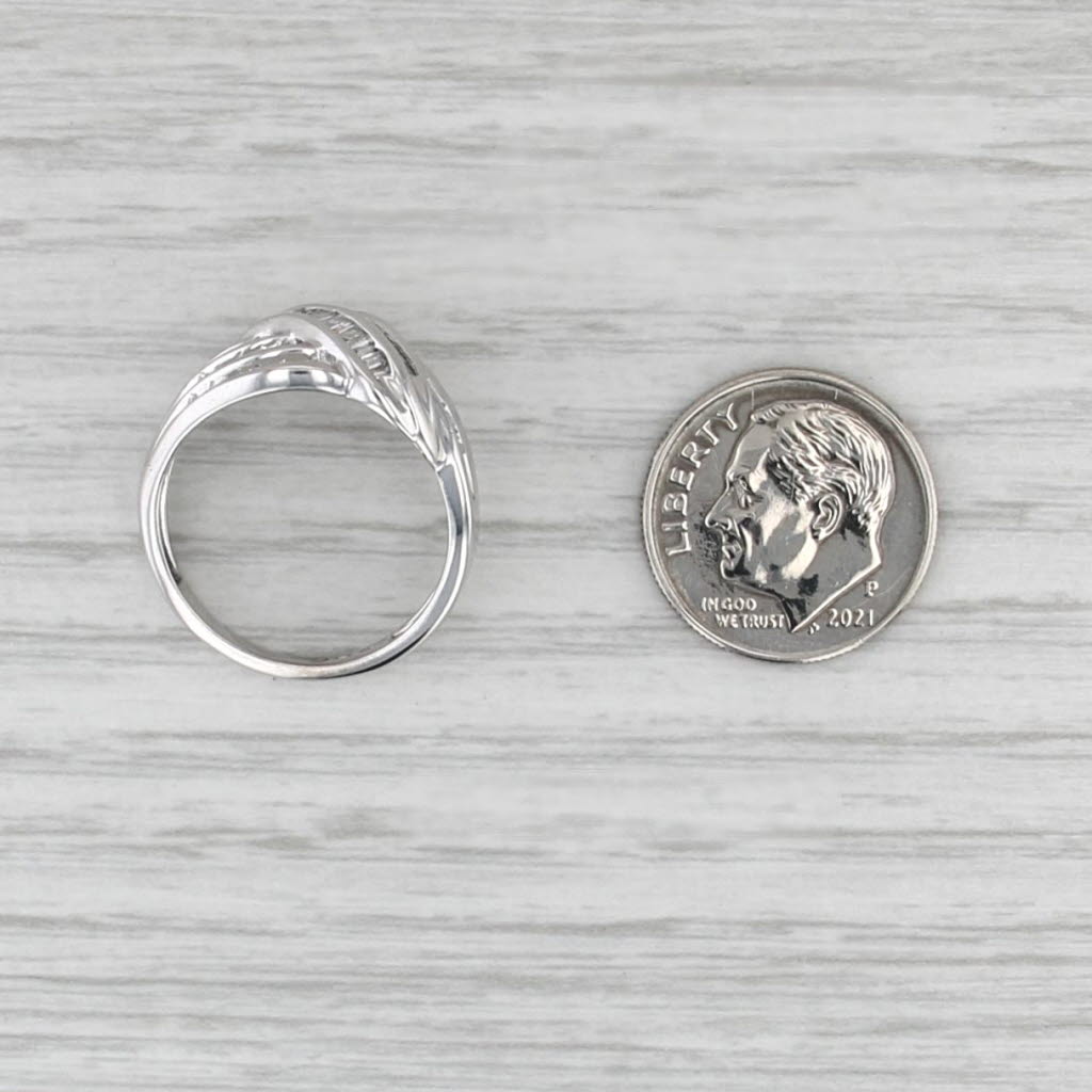 0.60ctw Diamond Knot Overlay Ring 10k white Gold Size 7.25